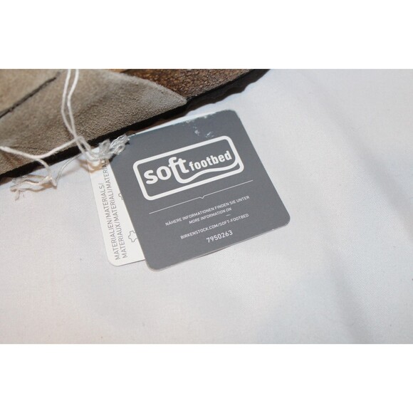 BIRKENSTOCK MEN'S LUGANO SUEDE SANDALS NWOB TAUPE EU 45 US 12 REGULAR - Picture 5 of 7